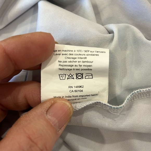 EUC Maxime Zeaberg  Toronto Designer blue floral print midi length wrap dress - Picture 11 of 11